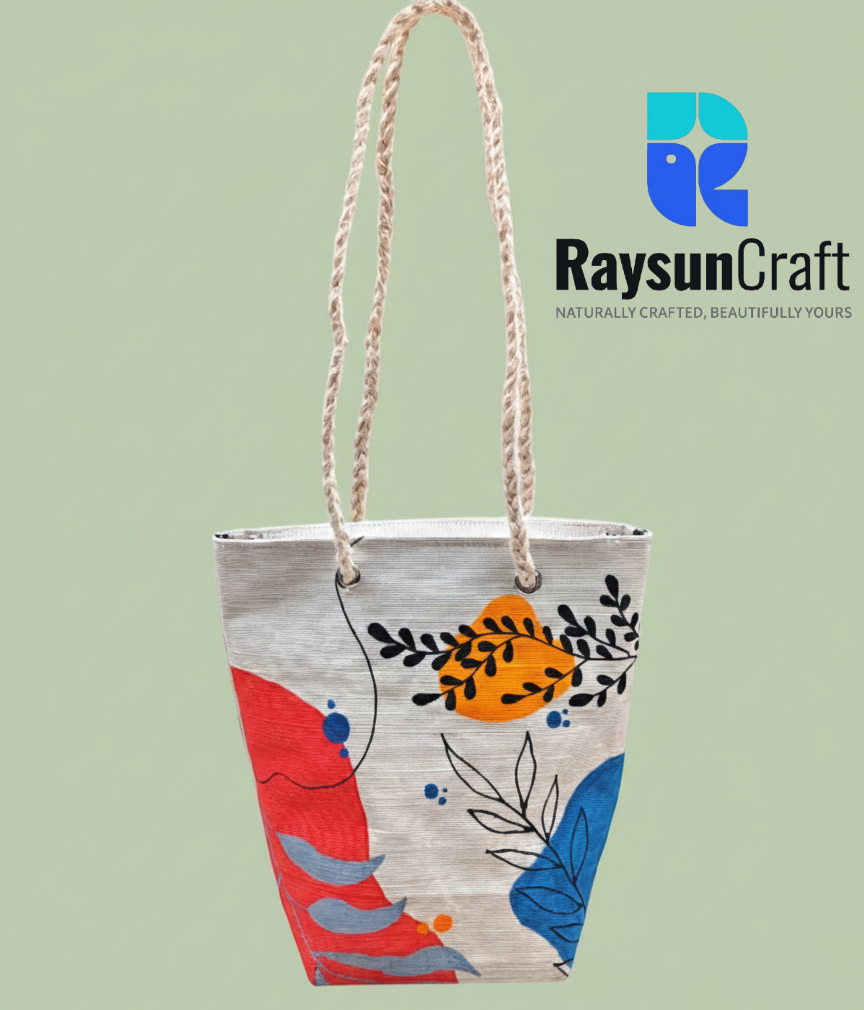 Hand Painted Tote Bag - Unique Design | Code: LB-062