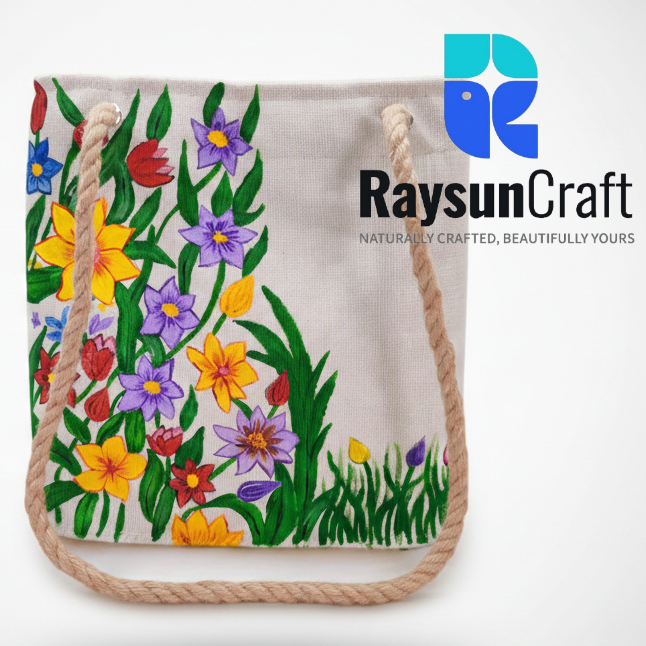 Hand Painted Tote Bag - Unique Design | Code: LB-066