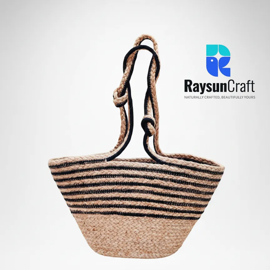 Natural Jute Beach Bag | প্রিমিয়াম প্রাকৃতিক বিচ ব্যাগ | RaysunCraft - Code: LB-045
