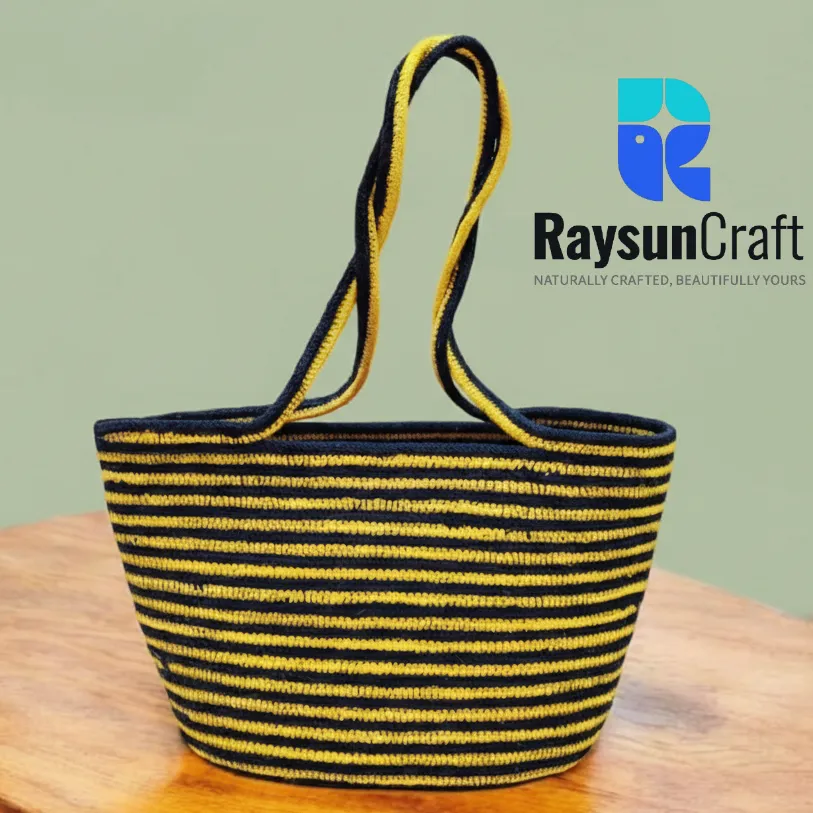 Natural Jute Beach Bag | প্রিমিয়াম প্রাকৃতিক বিচ ব্যাগ | RaysunCraft - Code: LB-076