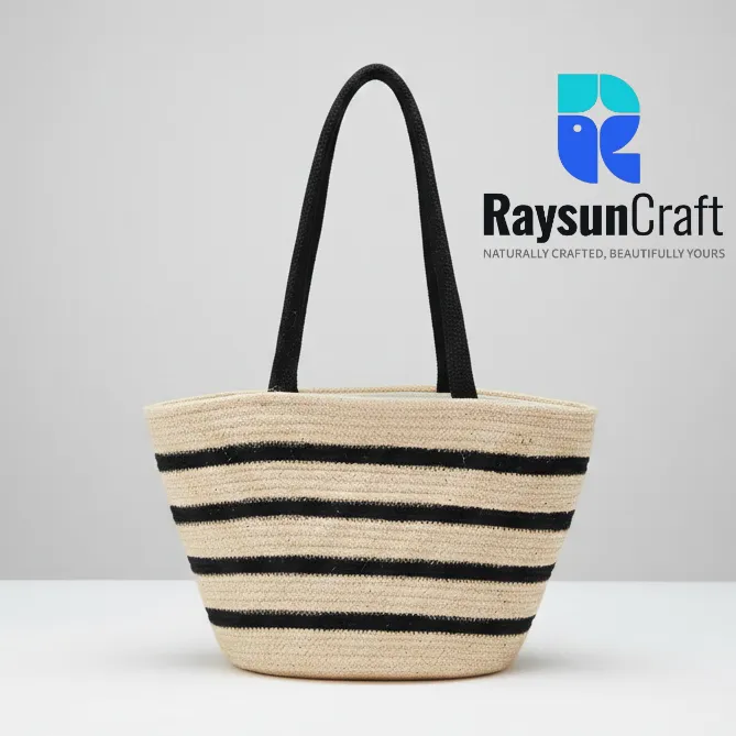 Natural Jute Beach Bag | প্রিমিয়াম প্রাকৃতিক বিচ ব্যাগ | RaysunCraft - Code: LB-077