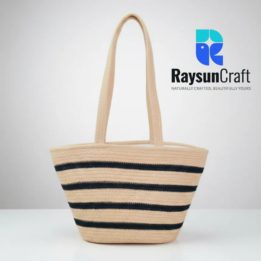 Natural Jute Beach Bag | প্রিমিয়াম প্রাকৃতিক বিচ ব্যাগ | RaysunCraft - Code: LB-078