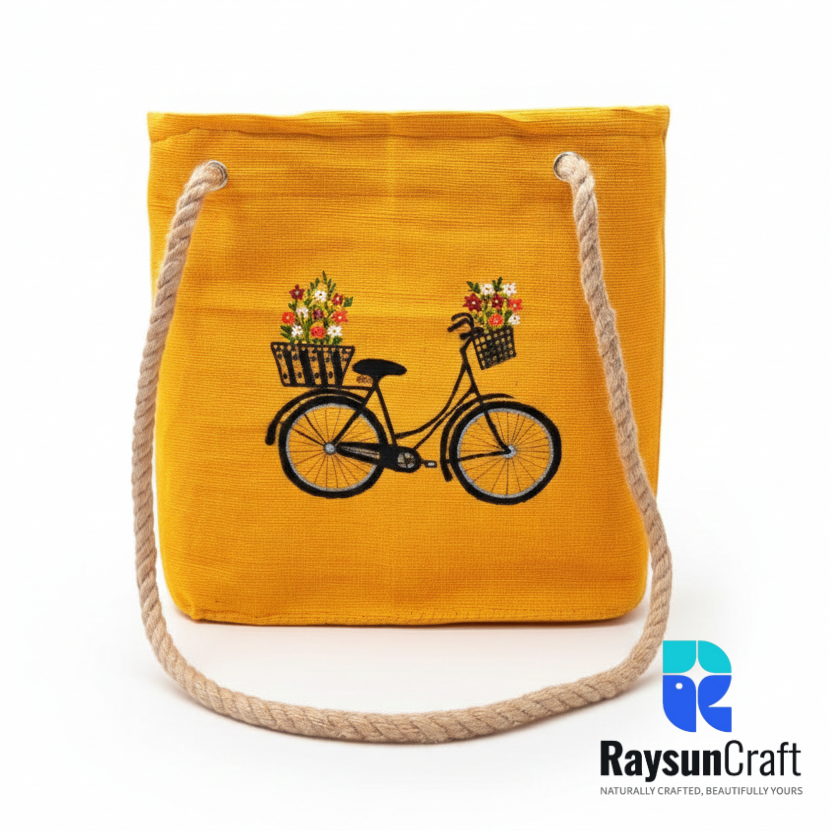 Natural & Stylish Handpainted Tote Bag For Women